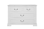 Ines elegant white 4-drawer chest 