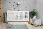 UP! łóżeczko 70x120 rozkładane do 70x160 + biurko white