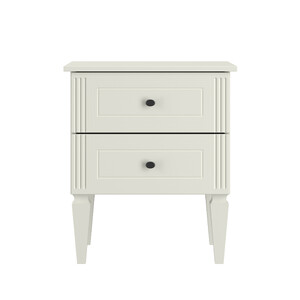 Ines elegant white bedside table