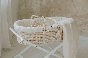 Set: Moses Basket Meeko with mattress+stand+textiles Snow