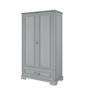 Ines neutral gray 2-door wardrobe