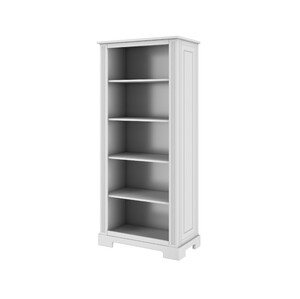Ines elegant white bookcase
