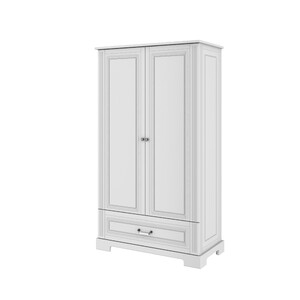 Ines elegant white 2-door wardrobe