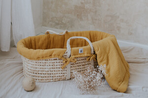 Set: Moses Basket Meeko with mattress+stand+textiles Honey