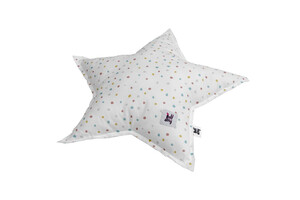 In the woods dots star decor pillow