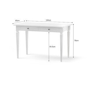 Ines elegant white desk