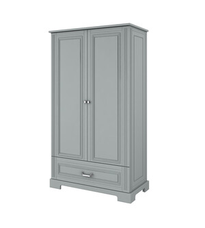 Ines neutral gray 2-door wardrobe tall