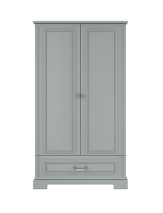 Ines neutral gray 2-door wardrobe tall