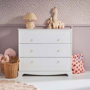 Royal  timeless white 3-drawer chest