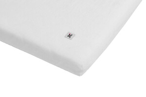 Linen fitted sheet snowy white 90x200 (L)