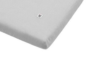 Linen fitted sheet stone gray XS