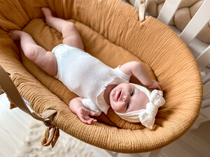 Set: Moses Basket Meeko with mattress+stand+textiles Carmel