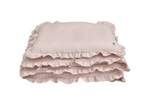 Linien bedding with a flounce dusty pink L without filling