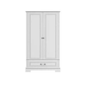 Ines elegant white 2-door wardrobe
