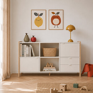 Versa Low Bookcase – modern storage furniture for kids’ and teens’ rooms