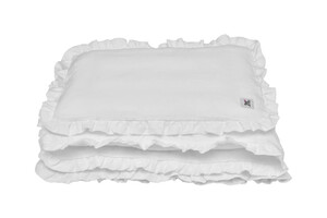 Linien bedding with a flounce snowy white L with filling