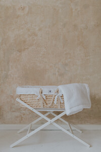 Set: Moses Basket Meeko with mattress+stand+textiles Snow