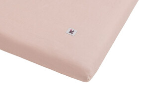 Linen fitted sheet dusty pink M 