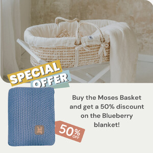 Set: Moses Basket Meeko with mattress+stand+textiles Milk