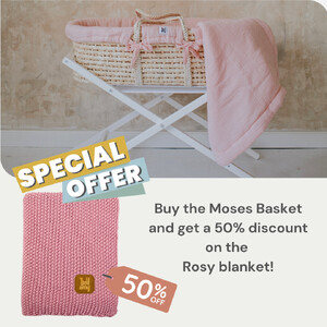 Set: Moses Basket Meeko with mattress+stand+textiles Candy