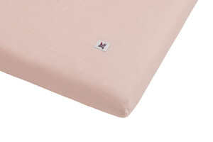 Linen fitted sheet dusty pink S