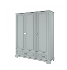 Ines neutral gray 3-door wardrobe