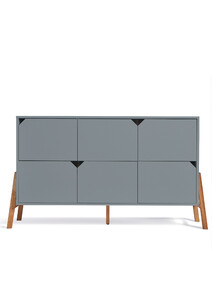 Lotta gray 6-drawer chest