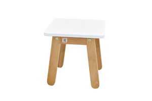 Stool Woody snow/ timeless white