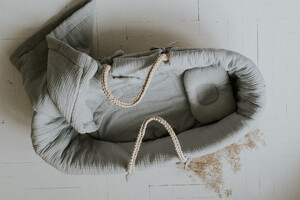 Set: Moses Basket Meeko with mattress+stand+textiles Poppy